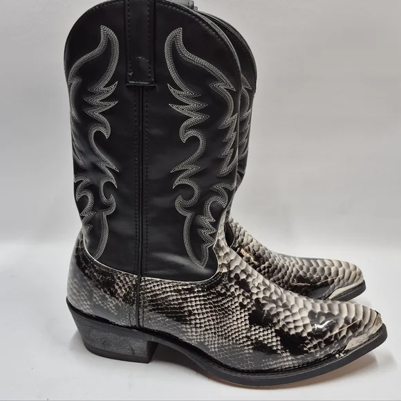 Laredo Monty Faux Leather Western Boots 11D - Picture 4 of 16